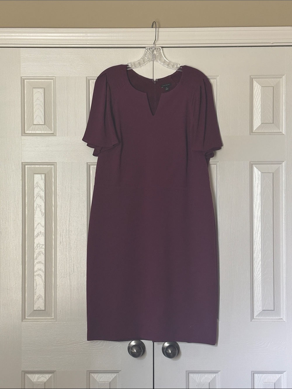 Ann Taylor Flutter Sleeve Sheath Dress